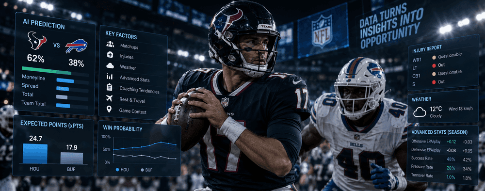 AI NFL Predictions: Matchups, Injuries, Weather & Stats